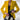 Luxury women's double-breasted gold button blazer in yellow, featuring a tailored fit with a classic collar and long sleeves, designed for office chic style in size 4XL.