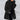 Luxury women's purple wool coat with an oversized fit, featuring a fashionable design and contrast lining, displayed in a jet black color variant, size 3XL. The coat has a structured collar and long sleeves, resembling a trench coat style, highlighting its elegant and trendy appearance.