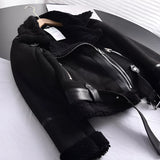 Tan suede faux fur winter jacket for women with a hood, offering luxury and comfort.