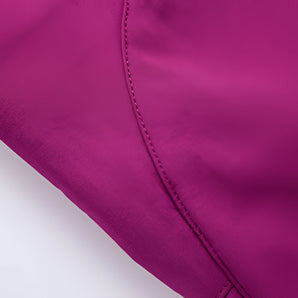 Magenta cotton shirt for men with long sleeves in a vibrant solid color displayed against a simple background.