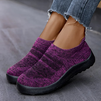 Magenta Women's Slip-On Sneakers in a vibrant viola color, size 46, featuring a lightweight and breathable design with a flexible sole.