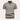 Men's beige vertical stripe short sleeve polo in ribbed cotton featuring a classic collar and button detail, shown in khaki color and XL size.