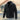 Men's black corduroy bomber jacket with ribbed cuffs, featuring a classic collar and long sleeves, size XL.