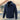 Men's blue corduroy bomber jacket with ribbed cuffs, featuring a collar and long sleeves, suitable for warm and durable outerwear.