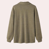 Men's black cotton crewneck sweater with long sleeves and a simple, lightweight design suitable for casual winter wear.