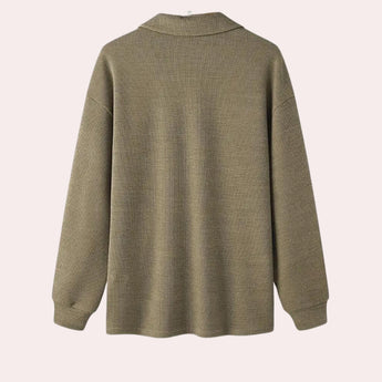 Men's black cotton crewneck sweater with long sleeves and a simple, lightweight design suitable for casual winter wear.