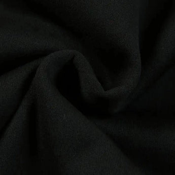 Men's black crew neck cotton t-shirt with short sleeves, featuring a soft, durable, and versatile design against a neutral grey background.