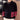 Men's black crewneck sweater featuring ethnic pattern sleeves, shown in size XL, with intricate detailing around the shoulder and neck area, highlighting the unique fashion design against a grey background.