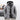 Men's gray insulated parka, 5XL, featuring a multi-pocket design, waterproof material, long sleeves, and a high collar, suitable for skiing and outdoor sports.