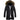 Men's black insulated waterproof parka with fur hood, featuring long sleeves, a high collar, and natural fur material around the hood, size 4XL.