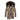 Men's brown insulated waterproof parka with a fur hood and long sleeves, designed for warmth and style in cold weather conditions.