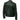 Men's black leather biker jacket with a classic design featuring a notched collar, long sleeves, and multiple pockets, showcasing genuine motorcycle outerwear style.
