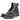 Men's black leather combat boots with a side zipper and rugged sole, shown in the Nero color variant, size 48.