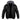 Men's black leather hooded motorcycle bomber jacket, size 3XL, featuring a front pocket, long sleeves, and a sleek collar design, ideal for winter wear.