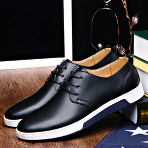 Men's black leather lace-up Oxford dress shoes, luxury designer style, Nero variant in size 48, displayed against a plain background.