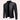 Men's black leather motorcycle jacket featuring a stylish zipper and button collar, shown in size 5XL with long sleeves.