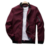 Men's black lightweight bomber jacket featuring an arm pocket and ribbed cuffs, shown in a Bordeaux color variant, size 4XL.