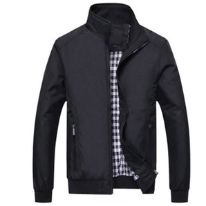 Men's black lightweight water-resistant bomber jacket in size 3XL, featuring a classic bomber style with a collar, full sleeves, and a front button closure.