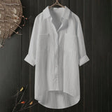 Men's black linen shirt on a clothes hanger, featuring long sleeves and a classic collar. The shirt is lightweight and breathable, designed in a simple yet stylish fashion with eco-friendly materials. Suitable for casual or semi-formal occasions.