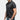 Men's black muscle-fit polo shirt made from athletic stretch fabric, featuring short sleeves, a collared neckline, and a tailored fit to accentuate muscle definition.