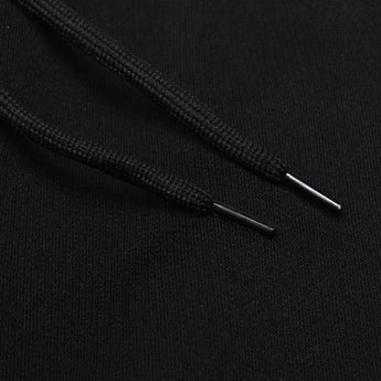 Men's black sherpa-lined thermal fleece hoodie designed for warmth in winter, featuring a cozy lining and durable fabric for cold weather comfort.