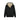 Men's black thermal fleece hoodie with sherpa lining, featuring long sleeves and a high collar for added warmth, designed for winter wear.