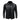 Men's black slim fit biker leather jacket with full sleeves, featuring a classic collar and button details, suitable for formal wear.