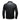 Men's black slim fit biker leather jacket with a classic collar, front pockets, and long sleeves, designed for a sleek and durable look.