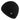 Men's black thermal beanie with a fleece lining and a snowflake emblem.