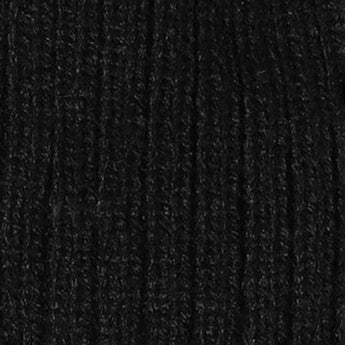 A black thermal beanie for men featuring a snowflake emblem, designed with fleece lining for added warmth.