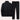 Men's black tracksuit set featuring a long-sleeved top with a collar and patterned design, suitable for winter comfort and sportswear activities.
