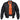 Men's black urban bomber jacket in 3XL with orange quilted lining, featuring a zipper pocket, collar, and long sleeves.