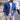 Men's blue utility jacket featuring a lightweight design suitable for spring, shown in size 2XL. The jacket has long sleeves, a stand collar, and appears to be styled for a fashionable yet functional look.