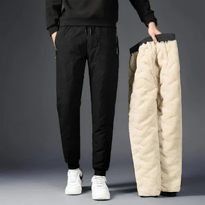 Men's black waterproof tactical insulated cargo pants in size 5XL, featuring a sturdy textile, multiple pockets, and a comfortable fit, suitable for outdoor and tactical activities.
