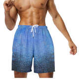 Men's blue ombre quick dry swim shorts with adjustable drawstring, size 2XL.