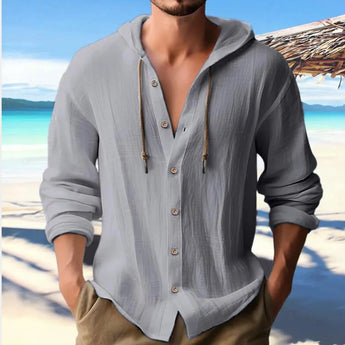 Casual hooded shirt outlet