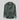 Men's green long sleeve washed denim shirt featuring a mandarin collar and button-up design, suitable for casual wear.