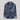 Men's blue long sleeve washed denim shirt with a mandarin collar, featuring button details and tailored in size 4XL.