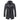 Men's charcoal wool slim fit overcoat in military style featuring a grey color, structured collar, button closure, and long sleeves.