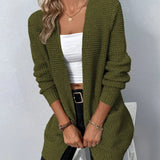 Men's Classic Grey Ribbed Knit Sweater - Stylish Winter Crewneck Pullover Green XL worn by a model showcasing the shoulder, sleeve, and waist details.