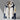 Men's color-block hooded windbreaker jacket in white, size XL, featuring a stylish design with a lightweight fabric, long sleeves, and a high collar.