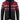 Men's Red Ethnic Print Knit Hoodie in 3XL featuring a zip closure, warm winter material, and intricate patterns, displayed on a mannequin.
