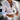Men's Fashion Slim Fit White Hooded Zip-Up Shirt, casual lightweight design, shown in Weiß1 color and 3XL size, featuring a close-up of the shirt's sleeve and collar details.