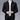 Men's formal black slim fit blazer, Nero color, in 2XL size, worn over a white dress shirt with a visible collar, showcasing the blazer's sleek design and tailored fit ideal for business or formal occasions.