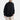 Men's black casual cotton-blend turtleneck sweater with long sleeves and a pocket, displayed on a mannequin, highlighting the comfortable fit and detailed collar design.