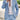 Men's blue slim fit linen suit jacket with grey and white dress shirt underneath, featuring a collared neckline and long sleeves, perfect for a beach wedding.