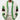 Men's oversized knit cardigan sweater in green and white stripes, featuring long sleeves and a collar, displayed in size XL.
