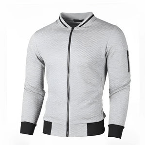 Men's grey bomber jacket in size 3XL, featuring a lightweight design perfect for spring, with a zip-up front, long sleeves, and a comfortable collar.