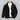 Men's grey quilted puffer jacket with corduroy patchwork, featuring a collar and button closure, shown in Nero color variant, size 2XL.