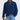 Men's grey ribbed half-zip sweater suitable for fall and winter, shown here in Blu Scuro color in size 4XL1, featuring a high collar and long sleeves, paired with jeans.